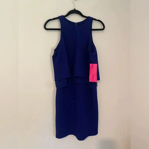 Betsey Johnson Iris Blue Tiered Sleeveless Mini Dress - Size 2 NWT